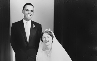 Angy with his bride Joan